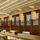 GobekUsa Bamboo Art Chandelier: Retro Korean Living Room Lights for Tea House & Restaurant