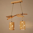 GobekUsa Bamboo Art Chandelier: Retro Korean Living Room Lights for Tea House & Restaurant