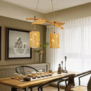 GobekUsa Bamboo Art Chandelier: Retro Korean Living Room Lights for Tea House & Restaurant