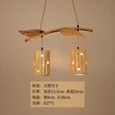 GobekUsa Bamboo Art Chandelier: Retro Korean Living Room Lights for Tea House & Restaurant