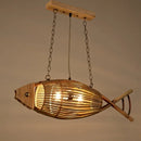 GobekUsa Bamboo Fish Wall Lamp: Retro Cafe Bar Teahouse Decor, Living Room Farm Hotel Light