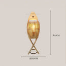 GobekUsa Bamboo Fish Wall Lamp: Retro Cafe Bar Teahouse Decor, Living Room Farm Hotel Light