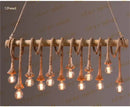 GobekUsa Bamboo Hemp Rope Pendant Lights | Retro Restaurant Bar Decor Hanging Lamps
