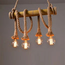 GobekUsa Bamboo Hemp Rope Pendant Lights | Retro Restaurant Bar Decor Hanging Lamps