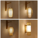 GobekUsa Bamboo Wall Lights: Retro Hand-woven Luminaire for Bedroom, Corridor, Hotel, Restaurant Decor