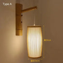 GobekUsa Bamboo Wall Lights: Retro Hand-woven Luminaire for Bedroom, Corridor, Hotel, Restaurant Decor