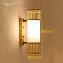 GobekUsa Bamboo Wall Lights: Retro Hand-woven Luminaire for Bedroom, Corridor, Hotel, Restaurant Decor