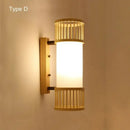 GobekUsa Bamboo Wall Lights: Retro Hand-woven Luminaire for Bedroom, Corridor, Hotel, Restaurant Decor