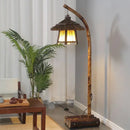 GobekUsa Bamboo Weave Floor Lamp | Retro Design for Zen Living Room & Study