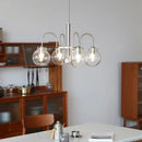 GobekUsa Glass LED Chandelier: Retro Bauhaus Design for Living Room, Bedroom, Kitchen, or Dining Table