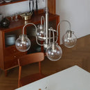 GobekUsa Glass LED Chandelier: Retro Bauhaus Design for Living Room, Bedroom, Kitchen, or Dining Table