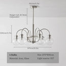 GobekUsa Glass LED Chandelier: Retro Bauhaus Design for Living Room, Bedroom, Kitchen, or Dining Table