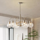 GobekUsa Glass LED Chandelier: Retro Bauhaus Design for Living Room, Bedroom, Kitchen, or Dining Table