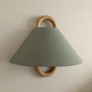 GobekUsa Beech Wood Wall Lamp: Retro Wabi-Sabi Style for Bedroom, Living Room, and Porch