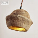 GobekUsa Fruit Shell Bedside Pendant Light, Retro Wabi Sabi Style for Homestay & Bar Counter