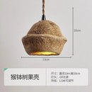 GobekUsa Fruit Shell Bedside Pendant Light, Retro Wabi Sabi Style for Homestay & Bar Counter