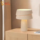 GobekUsa Cream Wind Mushroom Table Lamp LED E27 Retro Atmosphere Decor for Bedroom, Cafe