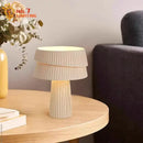GobekUsa Cream Wind Mushroom Table Lamp LED E27 Retro Atmosphere Decor for Bedroom, Cafe