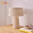 GobekUsa Cream Wind Mushroom Table Lamp LED E27 Retro Atmosphere Decor for Bedroom, Cafe