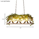 GobekUsa Retro Birdcage Island Light Fixture - Metal LED Plant Ceiling Lamp in Black, with 2/3/4 Bulbs