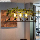 GobekUsa Retro Birdcage Island Light Fixture - Metal LED Plant Ceiling Lamp in Black, with 2/3/4 Bulbs