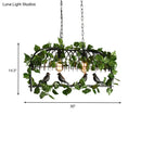 GobekUsa Retro Birdcage Island Light Fixture - Metal LED Plant Ceiling Lamp in Black, with 2/3/4 Bulbs
