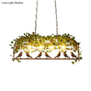 GobekUsa Retro Birdcage Island Light Fixture - Metal LED Plant Ceiling Lamp in Black, with 2/3/4 Bulbs