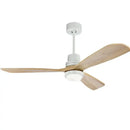 GobekUsa 52 Inch Retro Ceiling Fan with Wooden Blades and 15W Ceiling Lights