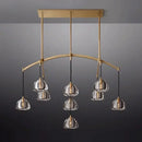 GobekUsa Black Brass Retro Crystal Copper LED Ceiling Pendant for Home Lighting