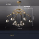 GobekUsa Black Brass Retro Crystal Copper LED Ceiling Pendant for Home Lighting