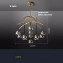 GobekUsa Black Brass Retro Crystal Copper LED Ceiling Pendant for Home Lighting