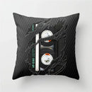 Retro black camera print cushion cover living room decor by Decorbites