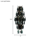 GobekUsa Retro Black Crystal Gem Wall Sconce with 2-Bulb Fixture for Living Room Lighting