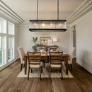 GobekUsa Black Crystal Glass Rectangle Chandeliers for Dining Room - Luxury Retro Hanglamp