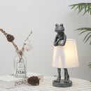 GobekUsa Frog Resin Desk Lamp: Retro Design LED Bedroom Lighting Fixture