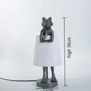 GobekUsa Frog Resin Desk Lamp: Retro Design LED Bedroom Lighting Fixture