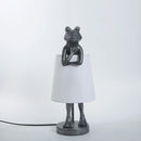 GobekUsa Frog Resin Desk Lamp: Retro Design LED Bedroom Lighting Fixture