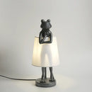 GobekUsa Frog Resin Desk Lamp: Retro Design LED Bedroom Lighting Fixture