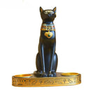 GobekUsa Cat Goddess Candle Holder Resin Statue Retro Figurine Decoration Ornament