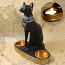 GobekUsa Cat Goddess Candle Holder Resin Statue Retro Figurine Decoration Ornament