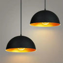 GobekUsa Black Pot Cover Semicircle Retro Droplight for Bar Cafe Bedroom Restaurant
