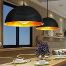 GobekUsa Black Pot Cover Semicircle Retro Droplight for Bar Cafe Bedroom Restaurant