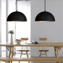 GobekUsa Black Pot Cover Semicircle Retro Droplight for Bar Cafe Bedroom Restaurant