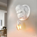GobekUsa Gorilla Resin Wall Sconce Retro Bedside Lamp Luminaire