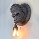 GobekUsa Gorilla Resin Wall Sconce Retro Bedside Lamp Luminaire