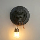 GobekUsa Gorilla Resin Wall Sconce Retro Bedside Lamp Luminaire