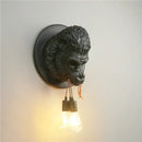 GobekUsa Gorilla Resin Wall Sconce Retro Bedside Lamp Luminaire