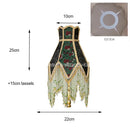 GobekUsa Little Roses Retro Table Lamp Luxury Handmade Small Lampshade Bedroom