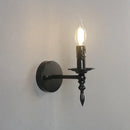 Retro black iron art wall lamp living room candle sconce by Decorbites