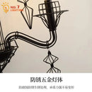 GobekUsa Iron Art Candle Wall Lamp LED E14 Black Retro Industrial Baroque.